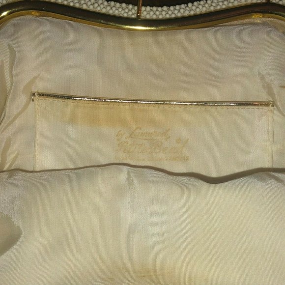 Vintage Lumured Petite Bead purse with matching mini purse and original mirror - Picture 3 of 5